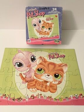 Vintage Littlest Pet Shop 24pc Puzzle 2005 Cat & Bird COMPLETE